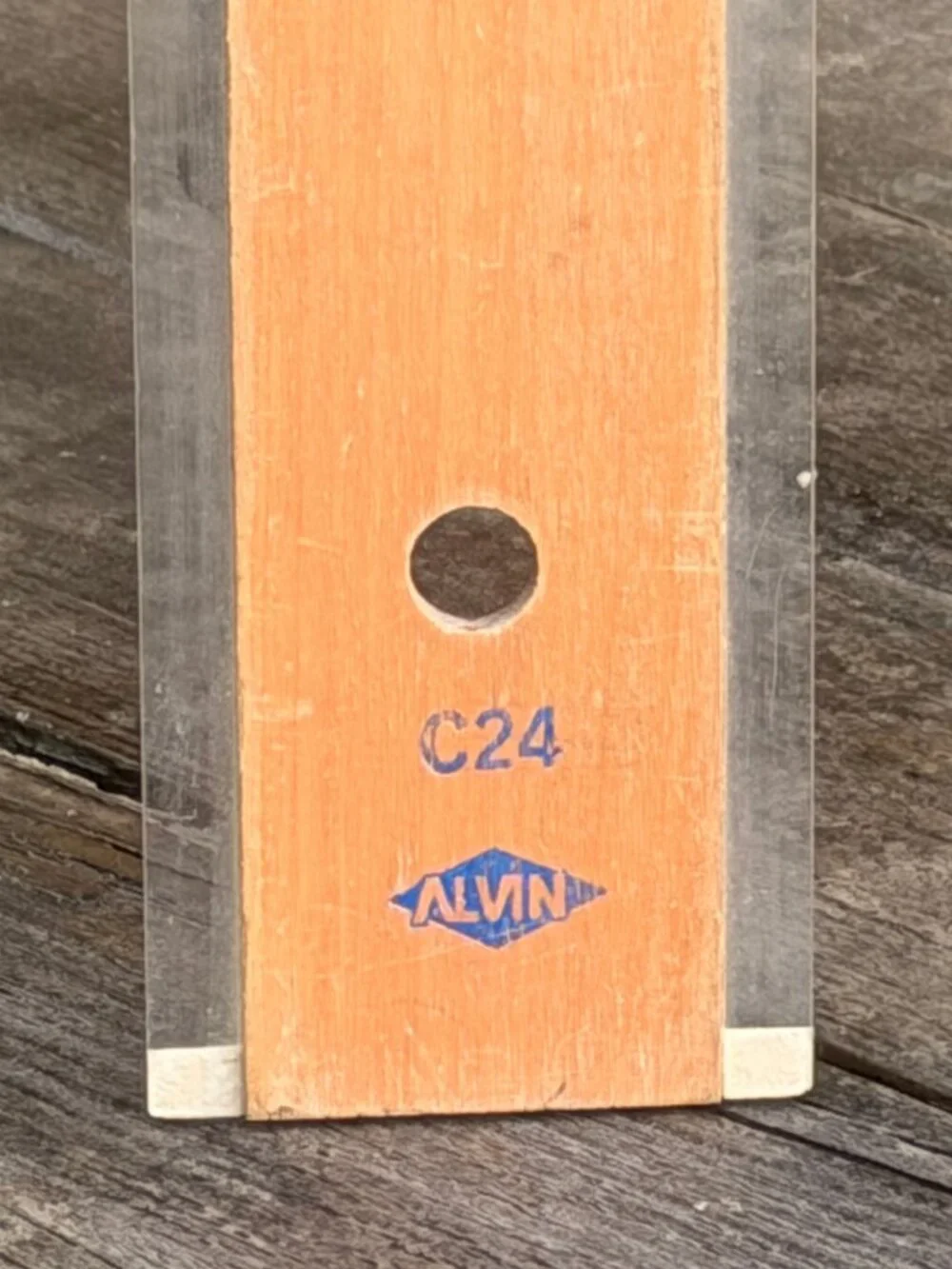 Vintage Alvin C24 Transparent Edge T-Square for Drafting - 24” Art Framing